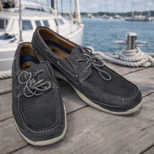 Johnston & Murphy Gray Boat Shoes Loafers 11.5